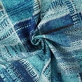 thumbnail image 4 of EGNMCR Men Casual Buttons Color Block Print With Pocket Turndown Short Sleeve Shirt Blouse, 4 of 9
