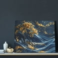 thumbnail image 3 of Xecao Golden Fantasy Landscape for Waterproof Framed Canvas Art - Modern Home Decor with Real Wood Frame for Gifting and Interior Design,Horizontal, 3 of 6