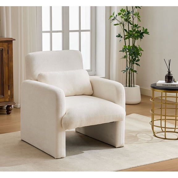 CQSXDA Fabric Accent Chair, Comfy Upholstered Armchair for Leisure Use in Living Room or Apartment Spaces