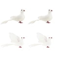 thumbnail image 3 of DOLITY 4 Piece Simulate Feather Pigeon Peace Dove Artificial Animal Figurine Garden, 3 of 9