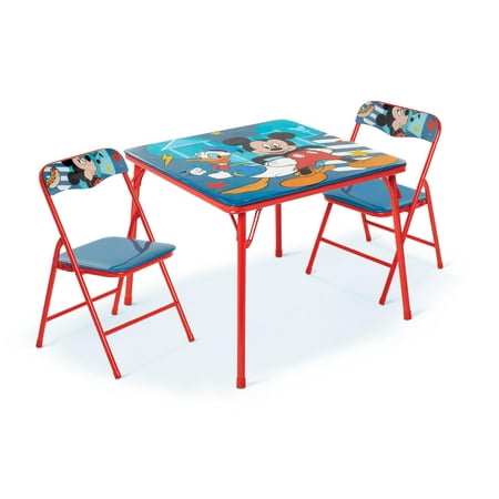 Mickey Mouse Erasable Activity Table Includes 2 Chairs with Safety Lock  Non-Skid Rubber Feet & Padded Seats