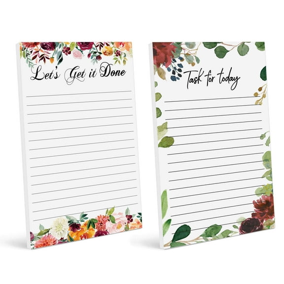 Inkdotpot Pack Of 2 Daily Planner List Undated Notepads, Memo Pad To-Do List Tear Off List Pad- Organizer- Scheduler- Organize Tasks (50 Sheets Each)-T9