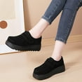 thumbnail image 5 of Stylish Women's Casual Shoes Comfortable Wedge Heel Solid Color Round Toe Thick-Soled Slip-On Shoes for Everyday Wear, 5 of 10