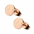 thumbnail image 2 of Women's Stainless Steel Rose Gold IP Rebel Alliance Symbol Stud Earrings, 2 of 3