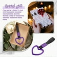 thumbnail image 4 of Xotic Tech 2 Pieces JDM Heart Shaped Car Handle Straps, Rear Bumper Warning Loops Heart-Shaped Ring for Cars, SUV, Subway, Bus Interior Exterior Decoration (Purple), 4 of 9