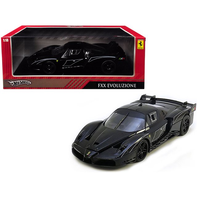 Coche de modelo fundido a presión Hotwheels Ferrari FXX Evoluzione negro 1/18 T6920