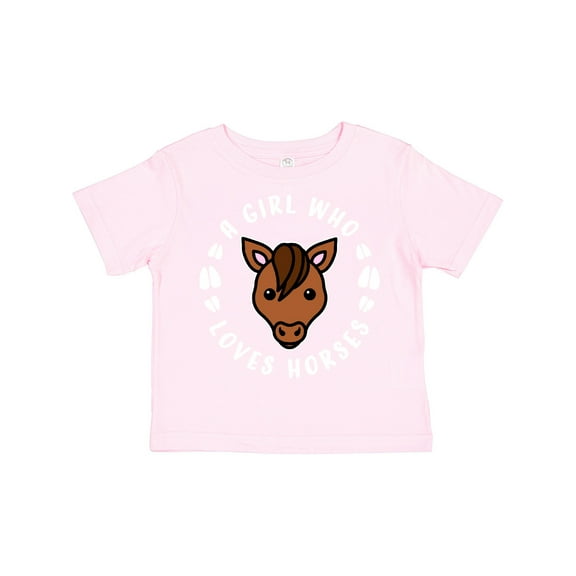 Inktastic A Girl Who Loves Horses Boys or Girls Toddler T-Shirt