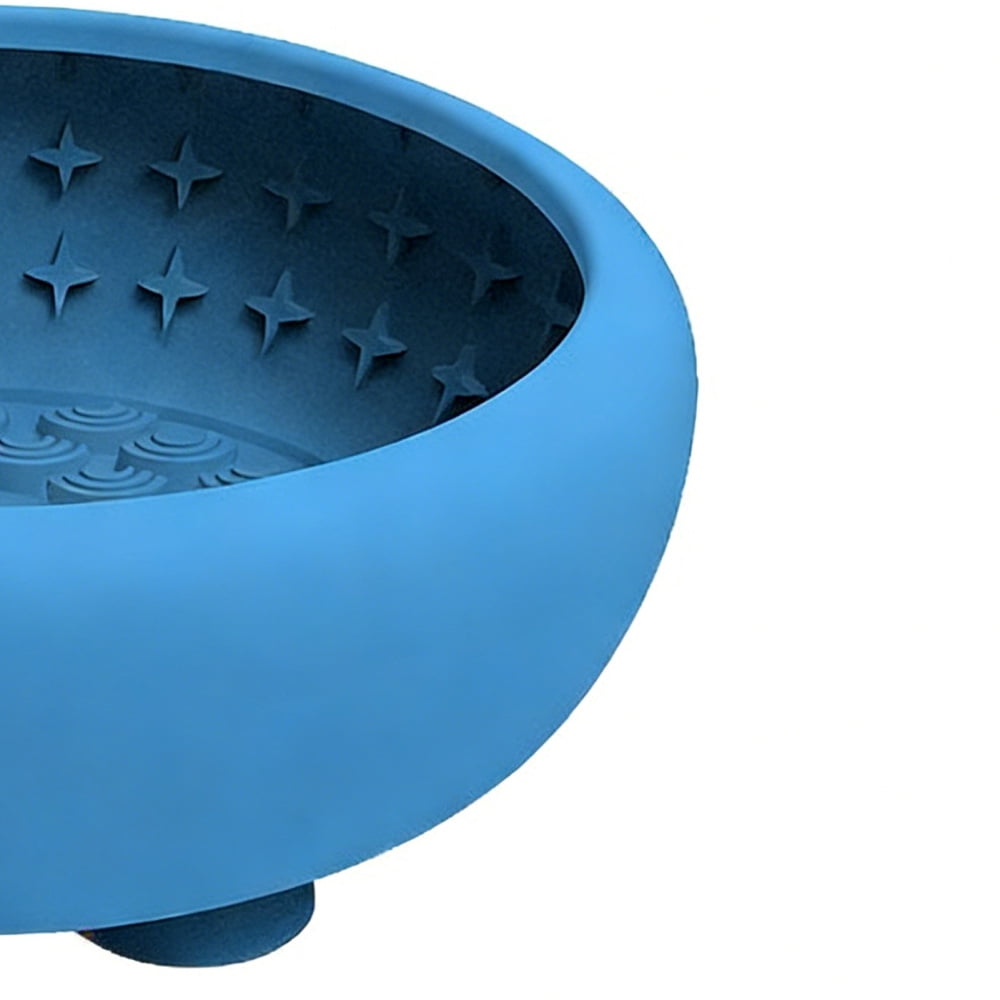 Ksruee Dog Slow Feeder Silicone Non-Slip Pet Dishes with Strong Suction Cup Dog Puzzle Feeder for Puppy Medium Pet Drinking Eating Water Standing Camping Car Home Outdoor Indoor Yard