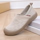 thumbnail image 1 of Zapatillas de casa transpirables para mujer, mocasines sin cordones, para caminar y correr (Beige 37), 1 of 9