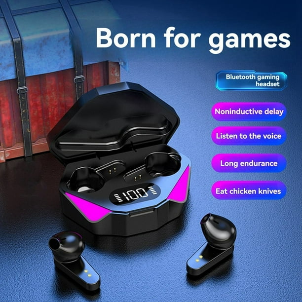 Auriculares Bluetooth X15 Auriculares para Juegos con Bluetooth Auriculares para Juegos con Pantalla Digital de Baja Latencia y Bajo Consumo de Energía