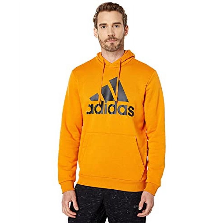 Yellow adidas hoodie sales with black stripes