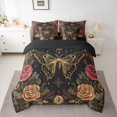 thumbnail image 2 of jejeloiu Retro Rustic Flower 7-Piece Twin Bedding Sets,Wild Moth Bedding Comforter Set,Boho Bohemian Sheet Sets For Men Women,Breathable Home Decor Reversible, 2 of 8