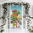 thumbnail image 4 of YZEGDCH Christmas Door Cover, Christmas Fabric Front Door Banner, Xmas Winter Seasonal Holiday Party Porch Wall Hanging New Year Entryway Decoration, Christmas Gifts for Dad Mom, 4 of 6