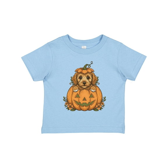 Inktastic Halloween Goldendoodle Pumpkin Boys or Girls Toddler T-Shirt