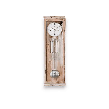 Hermle 34 Brown and Silver Modern Regulator Pendulum Wall Clock