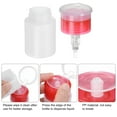 thumbnail image 5 of Uxcell 3pcs Solvent Alcohol Dispensers 60ml(2oz) Push Down Liquid Dispenser Pump, Red, 5 of 6
