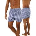 thumbnail image 2 of ToBeInStyle Men's Pack of 3 Assorted Classic Fit Tartan Plaid Boxer Shorts w/ Button Fly - Medium, 2 of 7