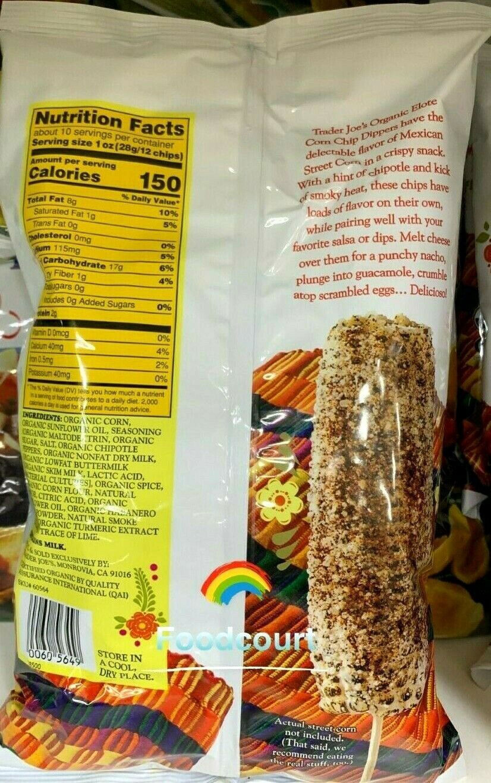 Trader Joe's Organic Elote Corn Chip Dippers, Packs, oz