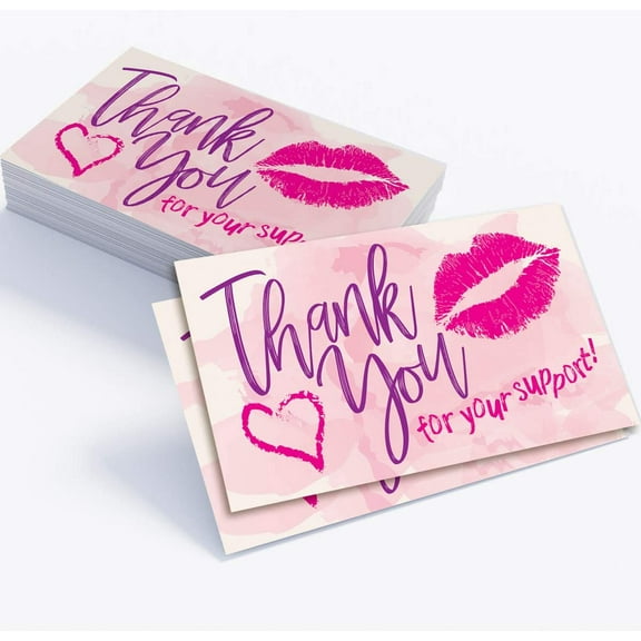 Business Thank You Cards - 3.5" x 2" Standard Business Card - Set of 50 - Blank Stationery - Beautiful and Minimalist Business Thank You Cards for Under $10!