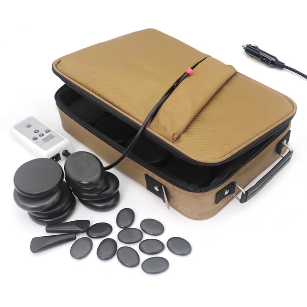 Set Portátil de Calentador de Piedras para Masaje Goodtar, 20 Piezas con Control de Temperatura