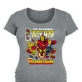 thumbnail image 3 of Marvel Iron Man - Comic Book Cover - Maternity Scoop Neck Graphic T-Shirt, 3 of 5