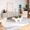 thumbnail image 2 of 4' X 6' Black and White Abstract Area Rug, 2 of 10