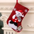 thumbnail image 1 of Large Stockings Santa Elk Fabric Gift Socks Christmas Lovely Bag for Children Fireplace Tree Christmas Decoration, 1 of 4