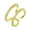 Yellow Gold-Tone, variant on Micro Pave Clear Cubic Zirconia Entangling Ring Yellow Gold-Tone Plated Sterling Silver Size 8