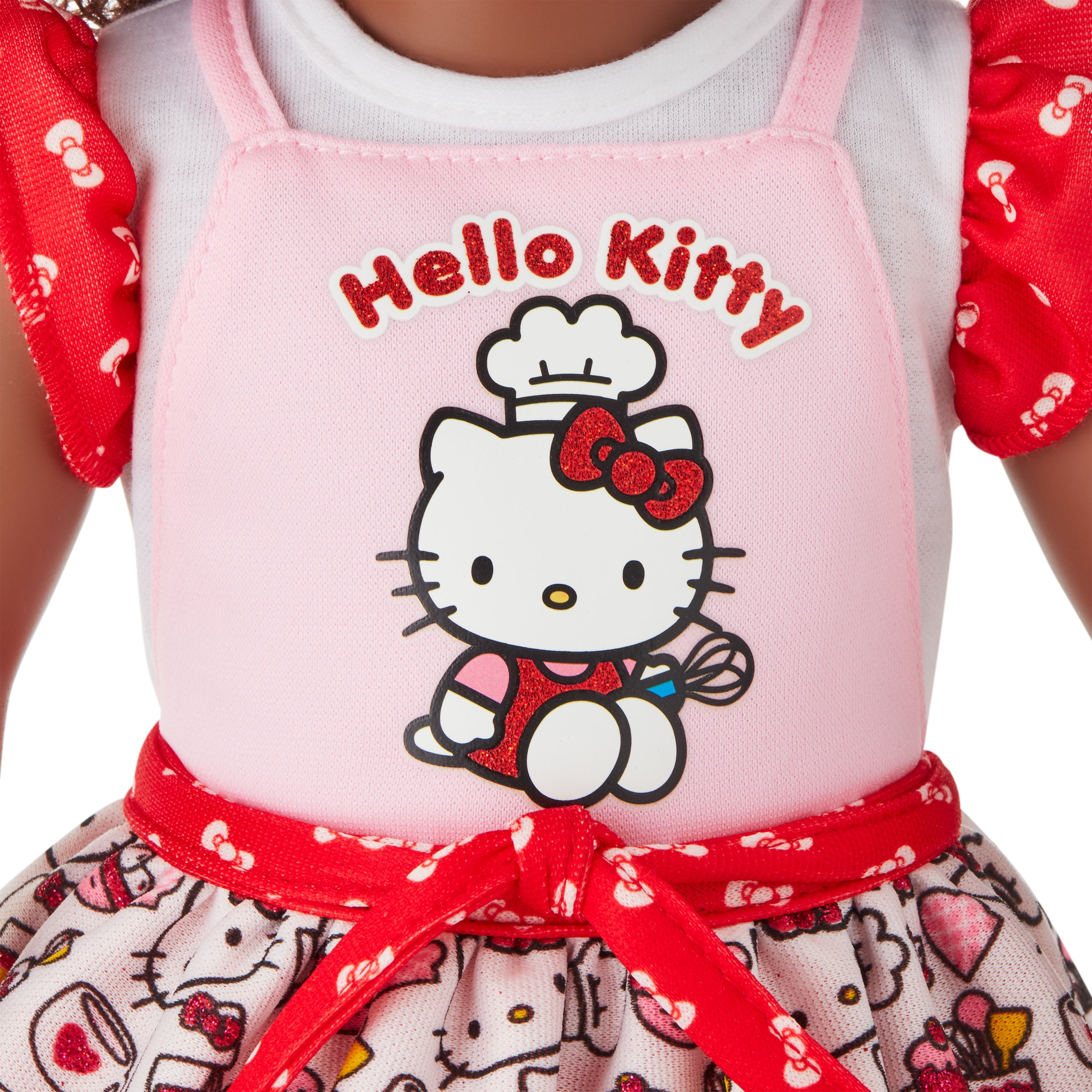 My Life As Poseable Hello Kitty Baker 18" Doll, Dark Brunette Hair, Brown Eyes