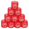 thumbnail image 1 of Juego de dados de 6 caras de plástico educativo de colores brillantes para fiesta rojo 10 Uds juego de adivinanzas con dedos YUNYI BRAND  Deportes, 1 of 8