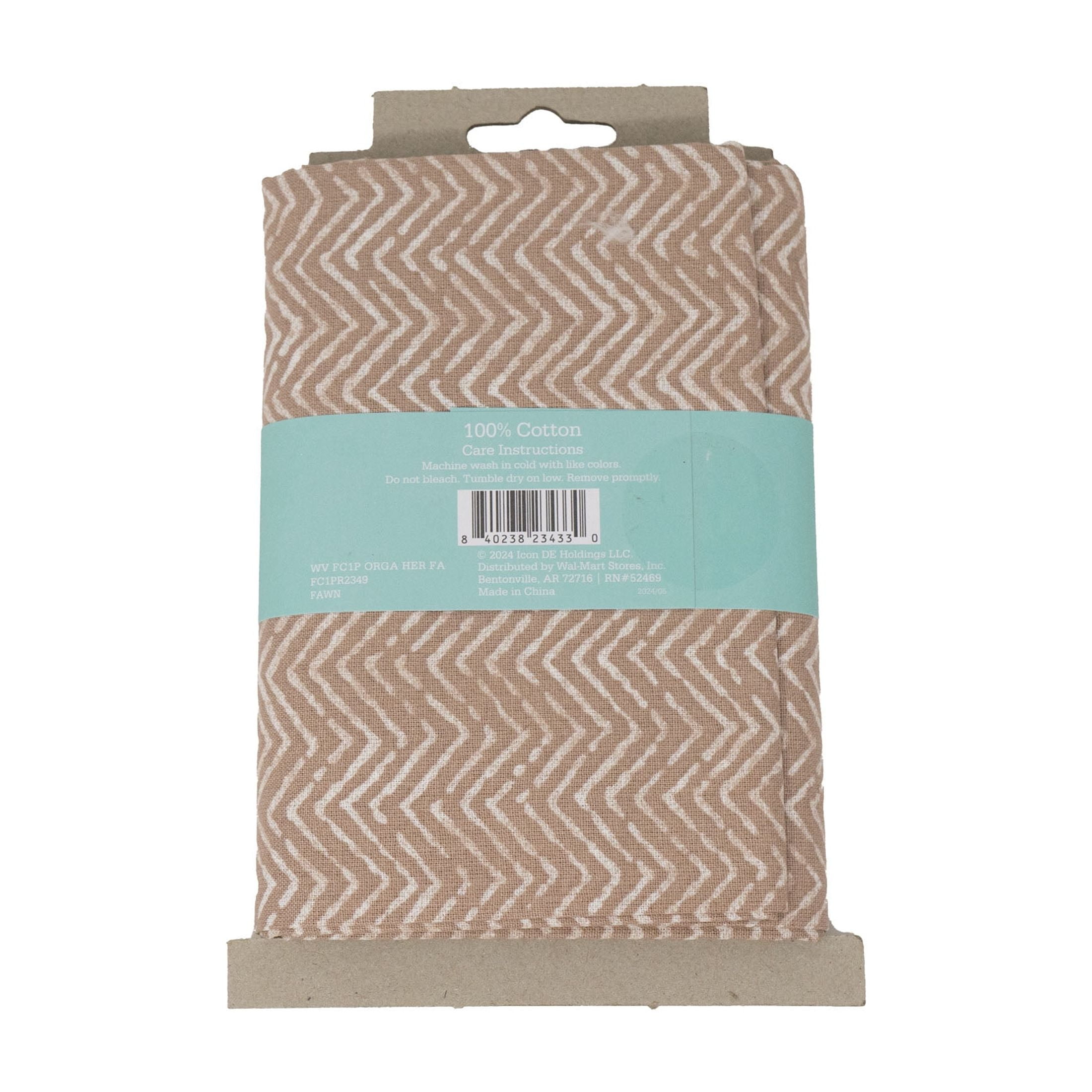 Waverly Inspirations 1 Yard Cut 100% Cotton Prints Fabric, Herringbone Fawn, 44" Wide for Quilting & Sewing