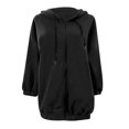 thumbnail image 6 of Xcmzpl Womens Hoodies Plus Size Solid Color Hooded Sweatshirt Oversized Pullover Tops Work Long Sleeve T-shirts Fall Fashion, 6 of 7