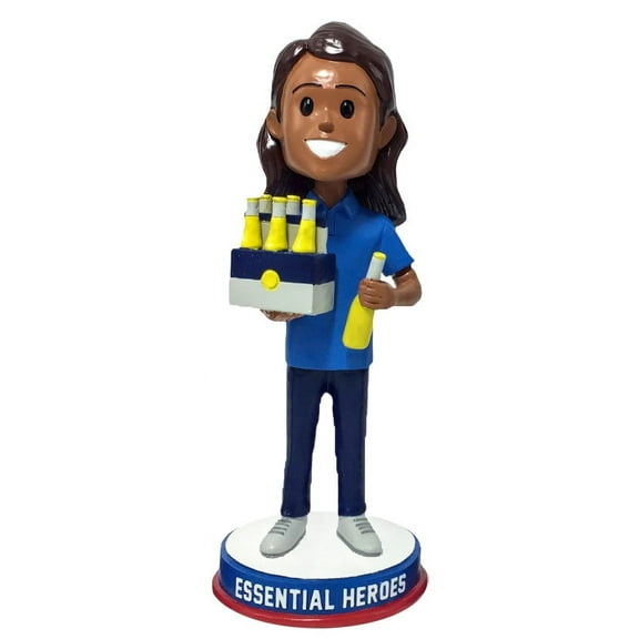 Gas Convenience Liquor Store Employee Essential Heroes Bobblehead Female Dark