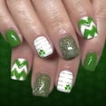 thumbnail image 4 of RAGUPEL St Patrick'S Day Press-On Nails-Glitter Stick-On Manicure for Holiday Celebrations,Short Shape,Easy Application,Glossy Finish,Travel-Friendly,24 Assorted Sizes, 4 of 9