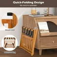 thumbnail image 6 of Costway Folding Luggage Racks Set of 2 with Storage Shelf & 5 Nylon Straps Luggage Holder, 6 of 10