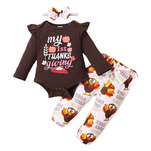OJSFQUFP Infant Baby Girls Clothes Ribbed Romper Bodysuit Pants Set Fall Winter Outfits