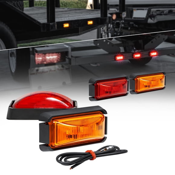 Luz indicadora de remolque TRUE MODS 2.5 ámbar+LED rojo con bisel