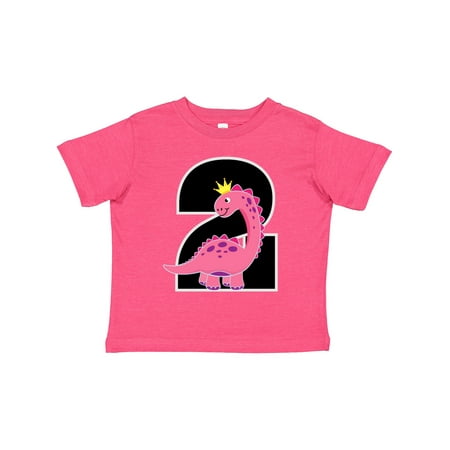 

Inktastic 2nd Birthday Dinosaur Girl Party Gift Toddler Toddler Girl T-Shirt