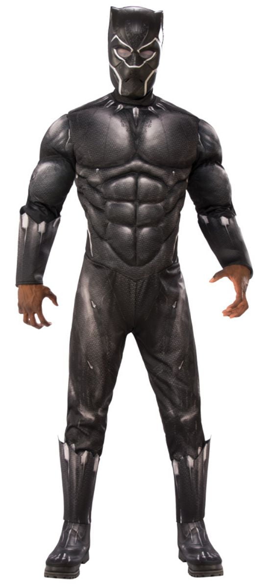 Black Panther Padded Jumpsuit Men Adult Halloween Costume XL
