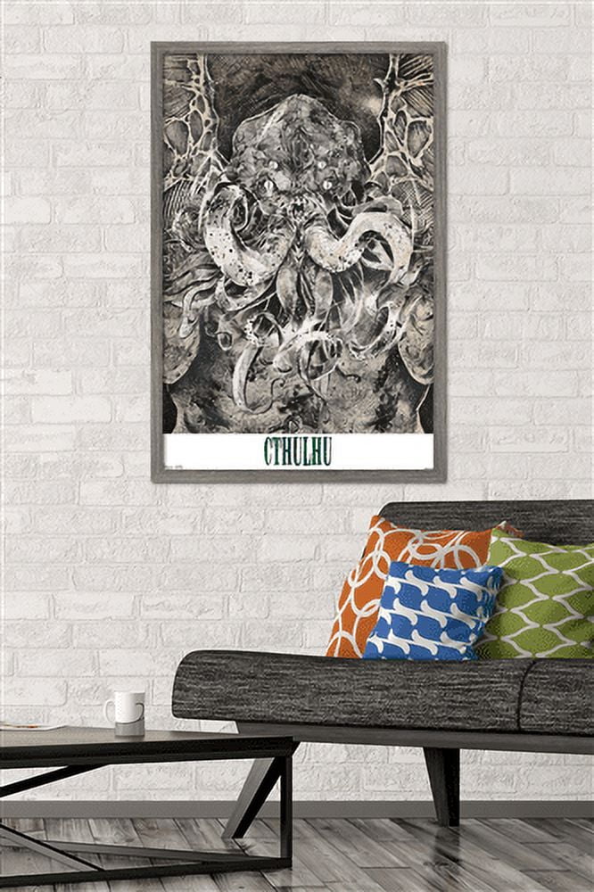 Cthulhu Wall Poster, 22.375" x 34", Framed
