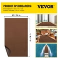 thumbnail image 5 of VEVOR Brand Boat Carpet 6x13' Indoor Outdoor Marine Carpet Rug - Size Optional - 32 oz. Waterproof Patio Anti-slide Rug, Dark Brown, 5 of 9