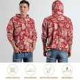 thumbnail image 5 of POBUDS Hoodie, Regular Fit Sporty Pullover Hooded Sweatshirt for Men Women Red 3XL, 5 of 6
