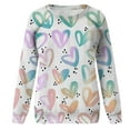 thumbnail image 4 of Azrian Deals Womens Shirts Valentine'S Day Sweatshirt Long Sleeve Pullover Tunic Tops Clearance, 4 of 6