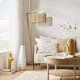 thumbnail image 4 of Bouclair Natural Hemp Rope & Wood Floor Lamp, 4 of 10