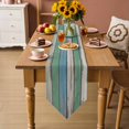 thumbnail image 5 of Table Runners 36 Inches Long, Green Wood Retro Cotton Linen Kitchen Dining Coffee Table Runner for Party Home Decor, Striped Mottled Planks Farmhouse Tabletop Dresser Scarves Runner 13x36 Inch, 5 of 9