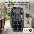 thumbnail image 6 of Real Relax Electric Massage Chair, Zero Gravity Full Body Massage Recliner Chair with 10 Fixed Rollers, Touch Screen Controller, Black, 6 of 10