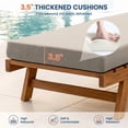 thumbnail image 5 of Patiobula Outdoor Chaise Lounge Cushion with Ties, 72 in. x 22 in. x 3 in. Sunproof Waterproof Patio Recliner Replacement Cushions for Outdoor Furniture, Beige, 5 of 10