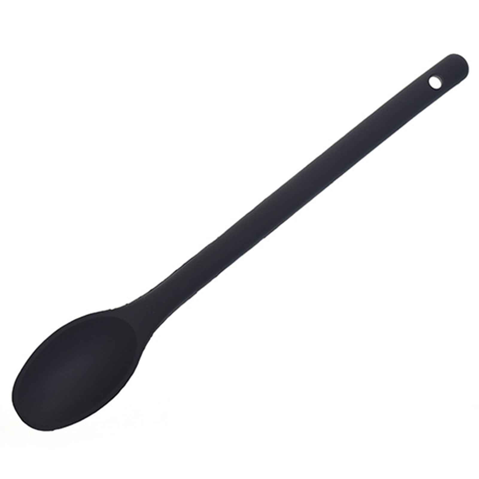 Yesbay One Piece Design Food Stirring Cooking Tool Silicone Long Handle Mixing Spoon