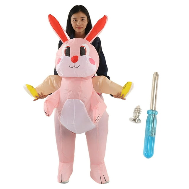 Inflatable Easter Bunny Costume - Fun Ride-On Rabbit for Kids, 31.5-47.2in Birthday Gift_Perfect Gift