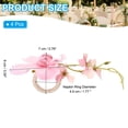 thumbnail image 2 of Handmade Orchid Flower Napkin Rings, Handcraft Floral Napkin Holder, Pink 4 Pack, 2 of 7